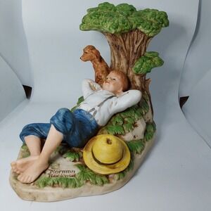 Vintage Norman Rockwell SPRING FEVER 5 1/2" Porcelain Figurine No Box